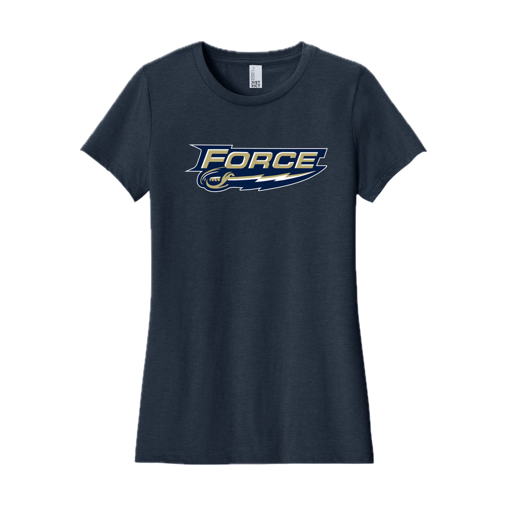 FRC2202 Force Heather Navy Ladies Short Sleeve Tee