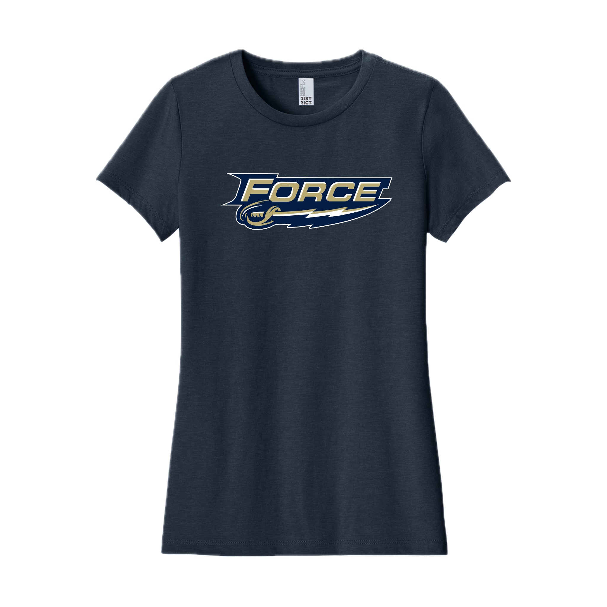 FRC2202 Force Heather Navy Ladies Short Sleeve Tee