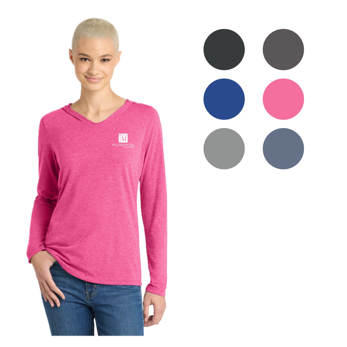MCCL024 District Women’s Perfect Tri Long Sleeve Hoodie