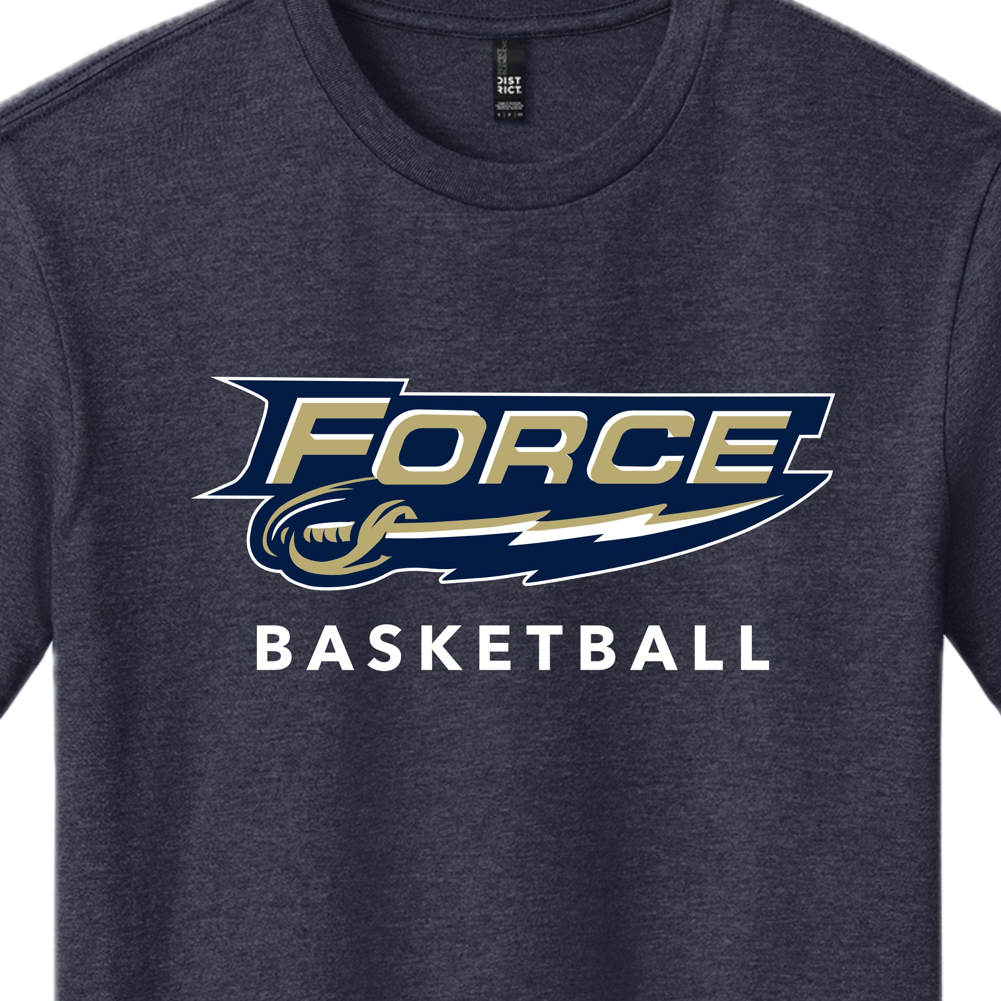 FRC2203 Force Basketball Heather Navy Short Sleeve Tee