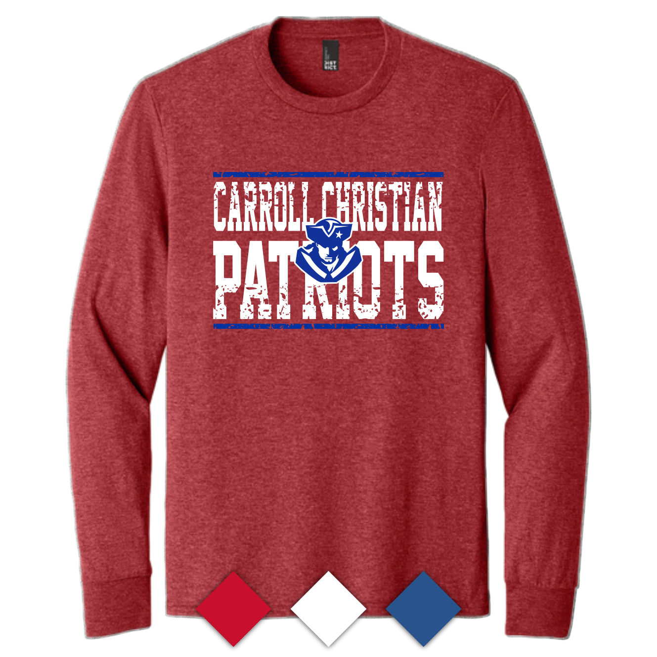 CCS033 CC Patriots Logo Long Sleeve Tee
