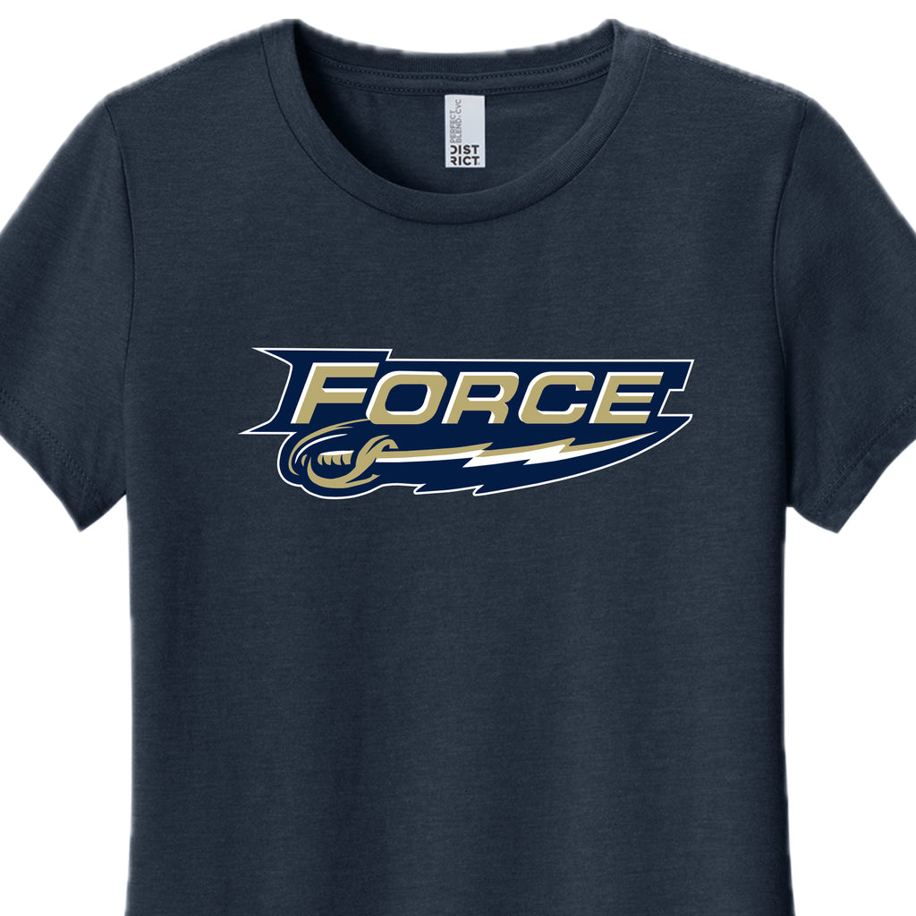 FRC2202 Force Heather Navy Ladies Short Sleeve Tee