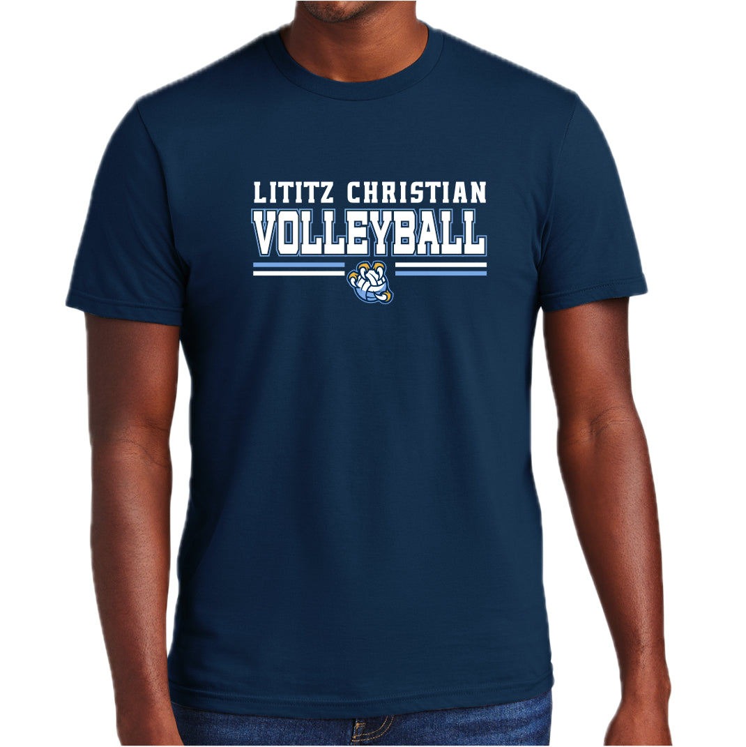LCS038 - Indigo Short Sleeve VOLLEYBALL Tee