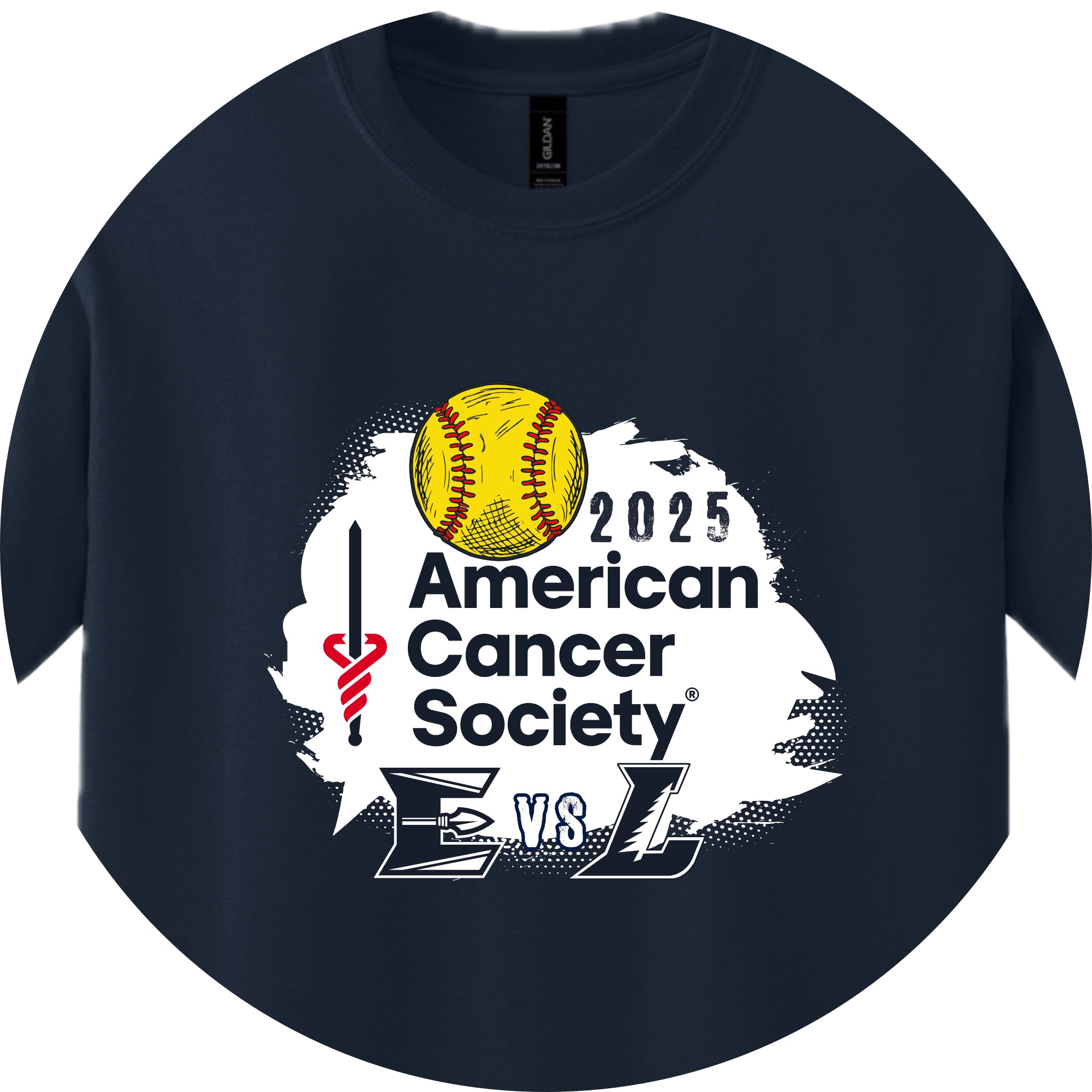 ESB0325-01 Navy Elco Lebanon ACS Logo Short Sleeve