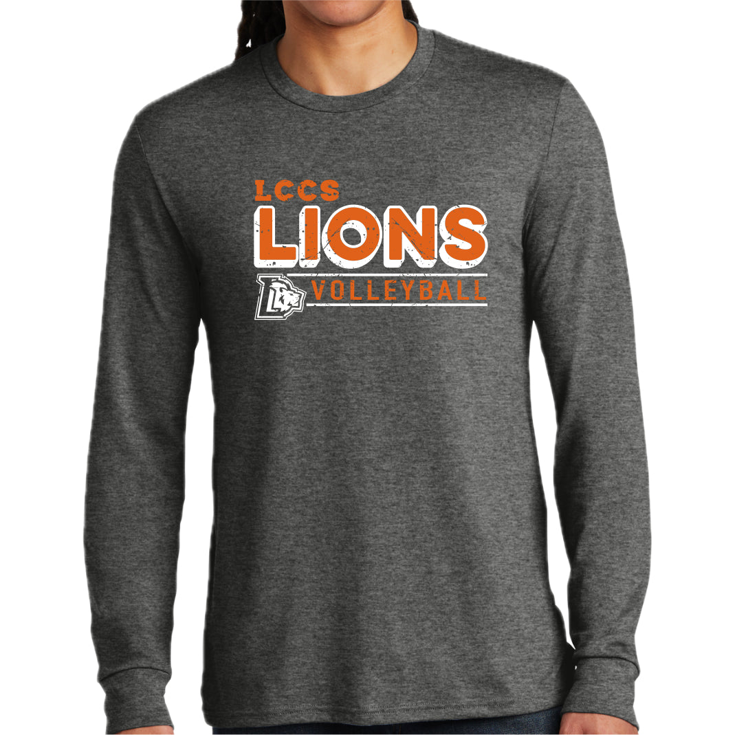 LCCSSP-20 VOLLEYBALL Grey Frost Long Sleeve Triblend