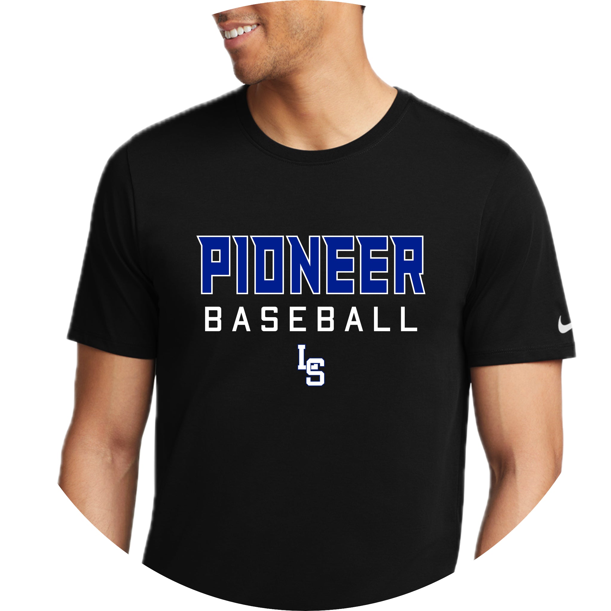 LSHS0225-04  Nike Black Short Sleeve Performance Tee