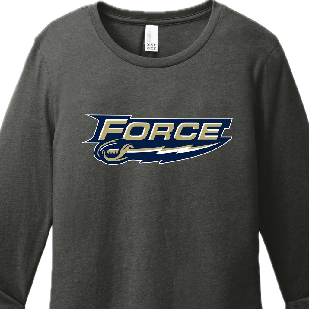 FRC2206 Force Heather Charcoal Ladies Long Sleeve Tee