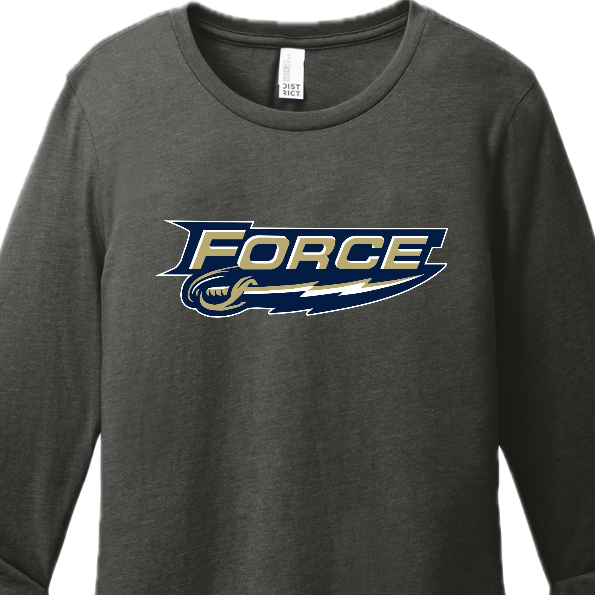 FRC2206 Force Heather Charcoal Ladies Long Sleeve Tee
