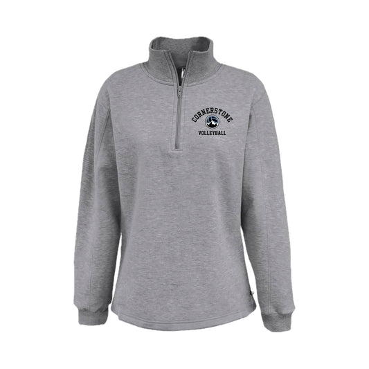 CVCSH01 - 18 Grey Ladies 1/4 Zip Sweatshirt