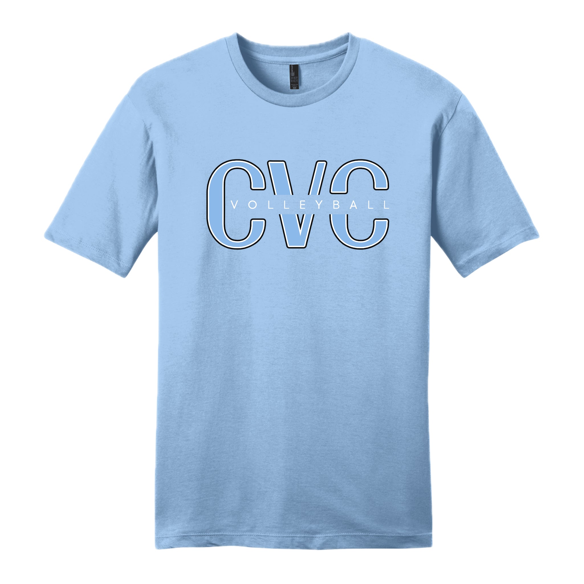 CVCSH02 - 02 Ice Blue Short Sleeve CVC Tee