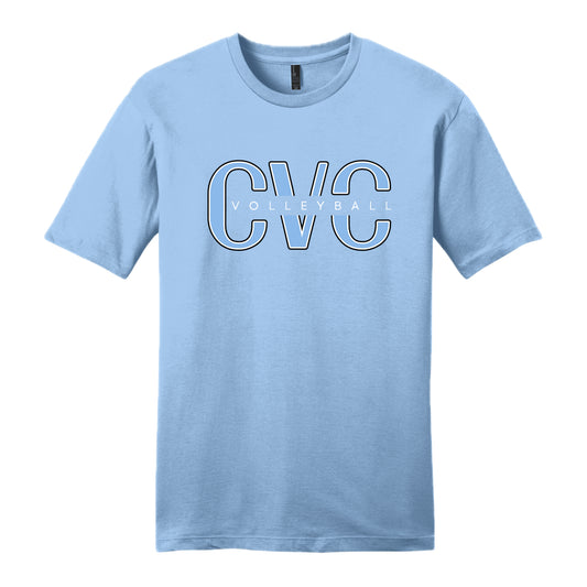 CVCSH01 - 02 Ice Blue Short Sleeve CVC Tee