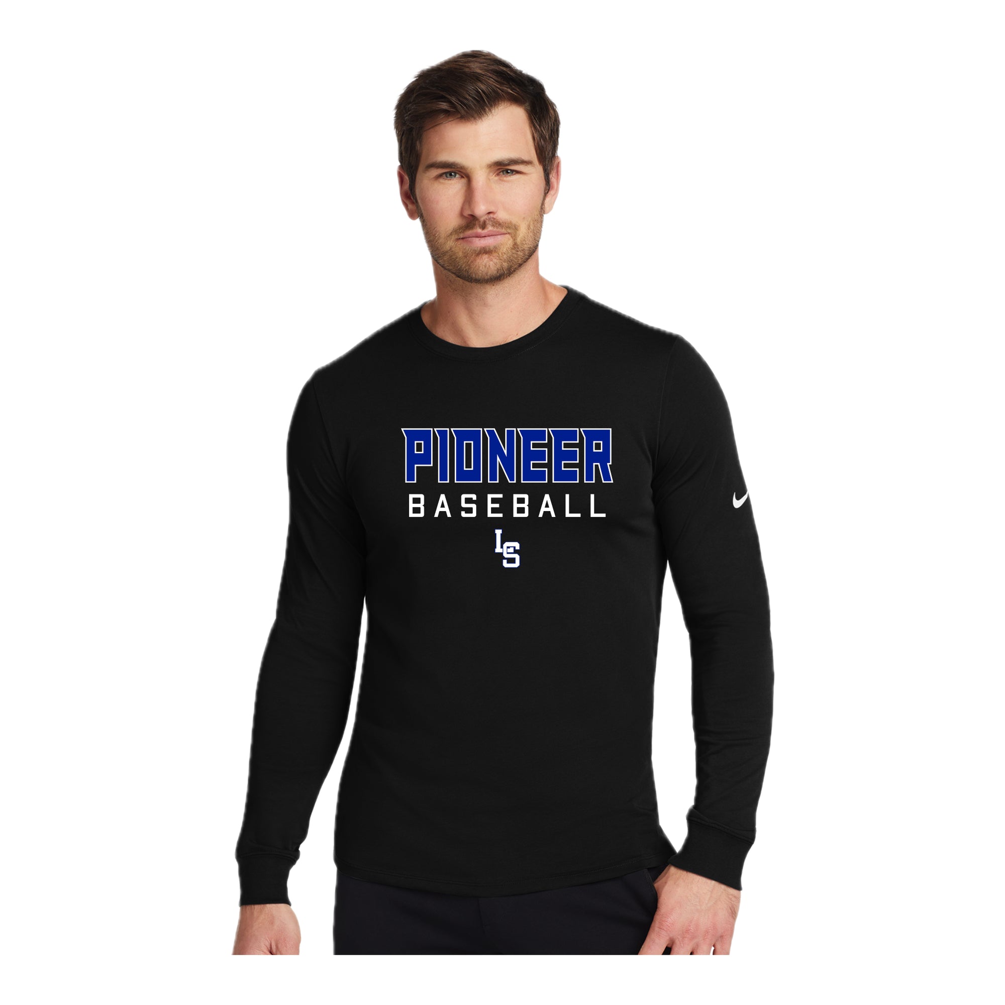 LSHS0225-10  Nike Black Long Sleeve Performance Tee
