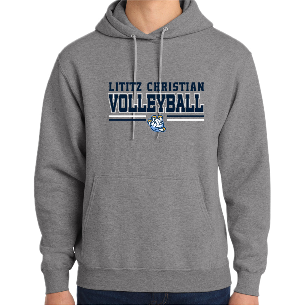 LCS042 - Ath Grey VOLLEYBALL Hoody
