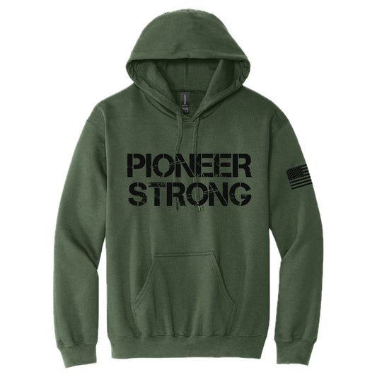 PS001-06 Military Green Hooded Sweatshirt