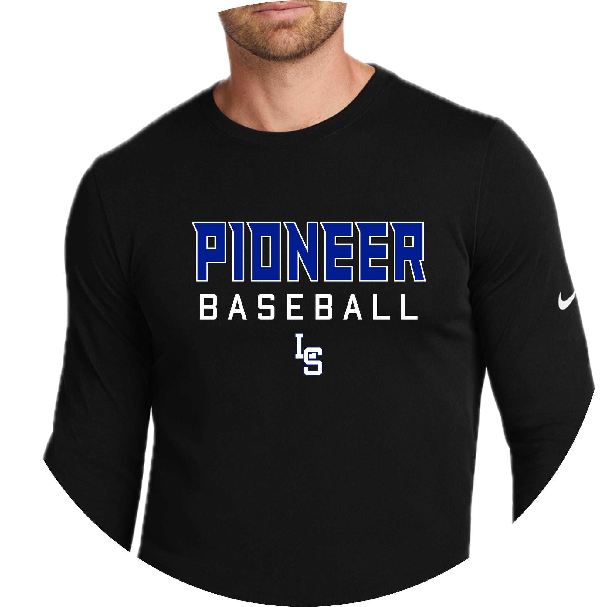 LSHS0225-10  Nike Black Long Sleeve Performance Tee