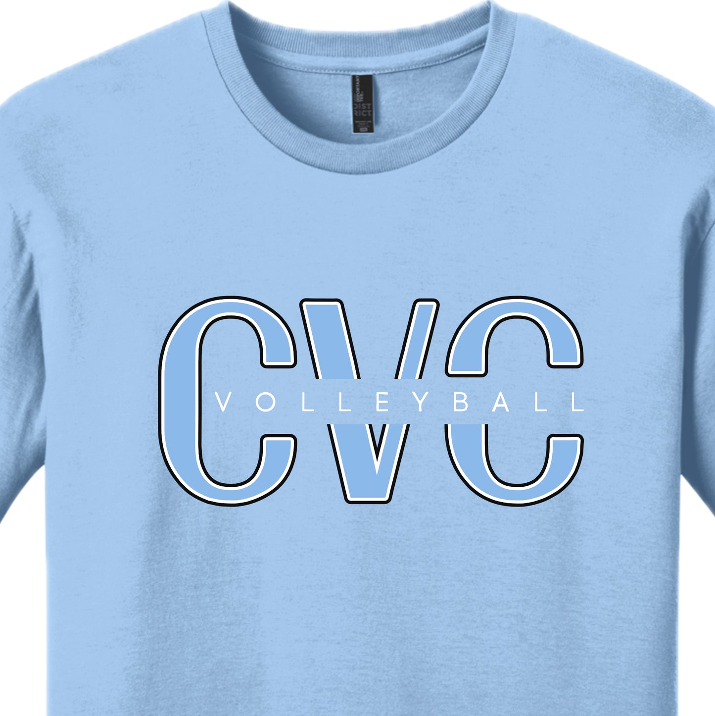 CVCSH01 - 02 Ice Blue Short Sleeve CVC Tee