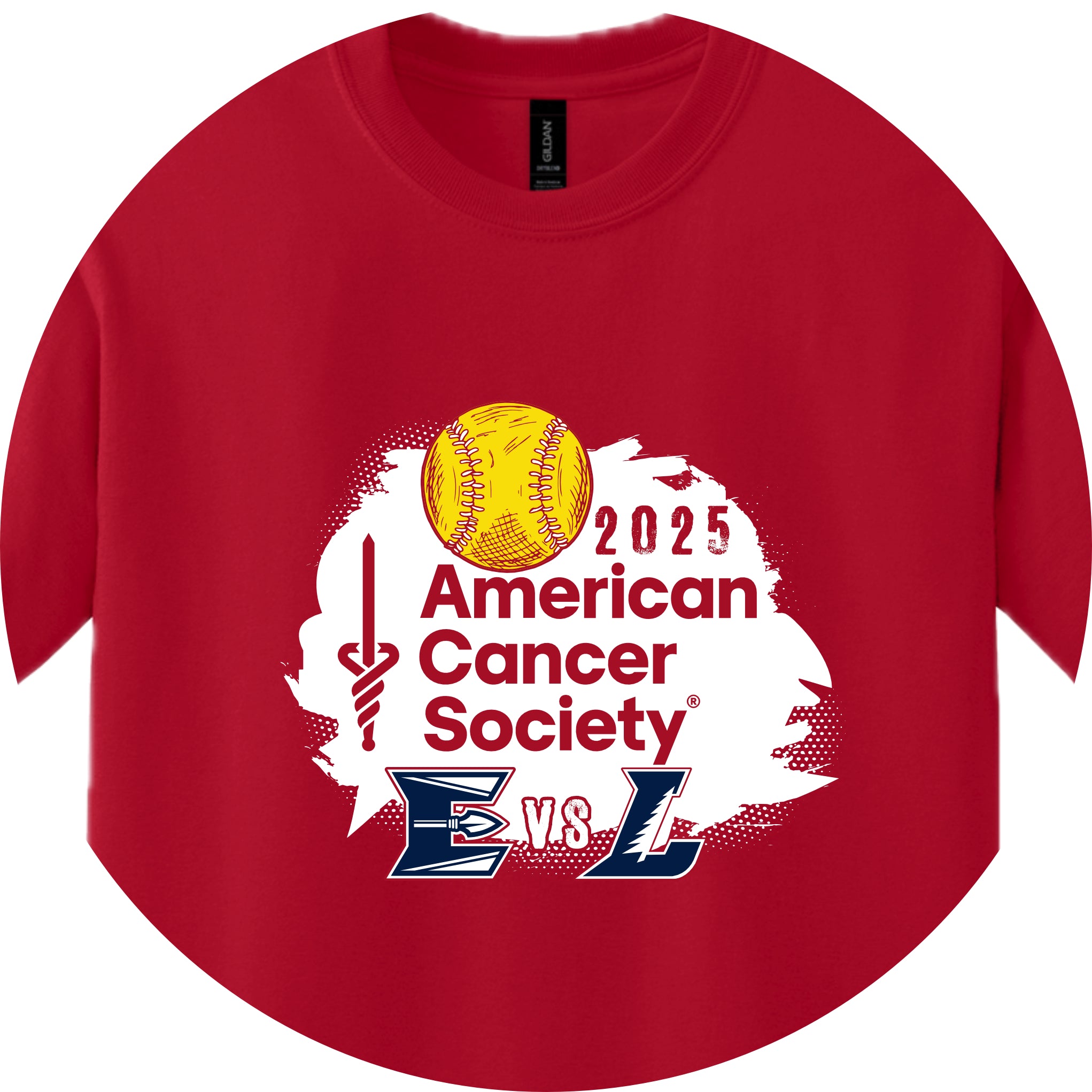 ESB0325-02 Red Elco Lebanon ACS Logo Short Sleeve