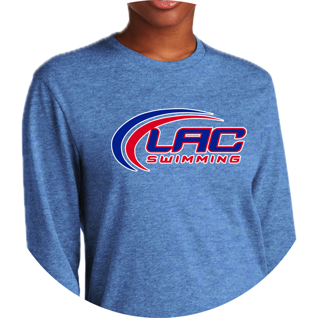 LACSH004 05 Heather Columbia Blue Long Sleeve Tee