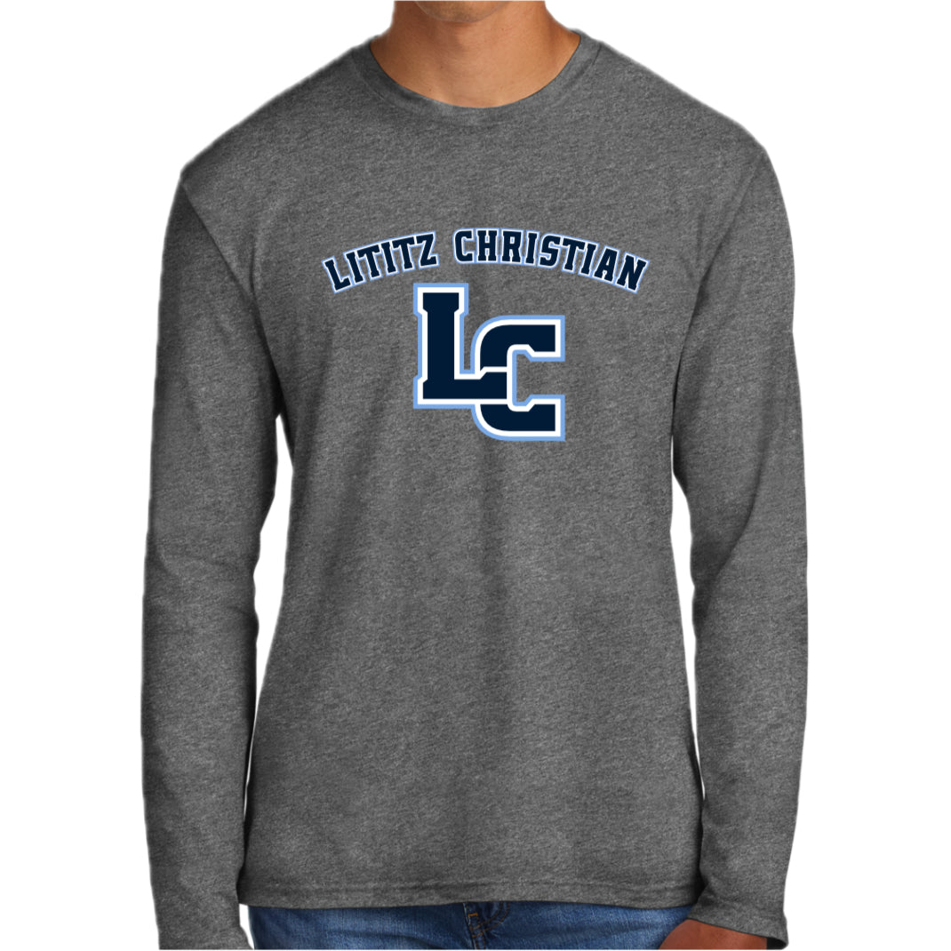 LCS045 - Heathered Steel Long Sleeve LC Tee