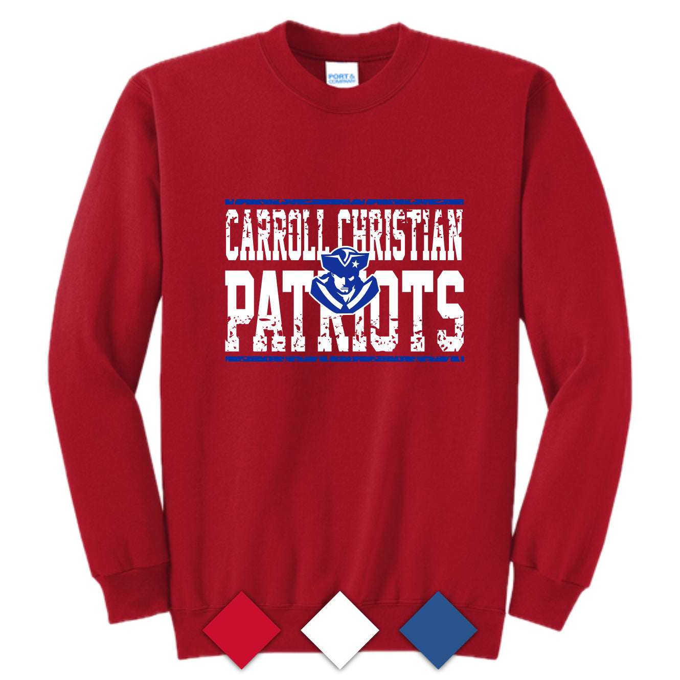 CCS036 CC Patriots Logo Crew Sweatshirt