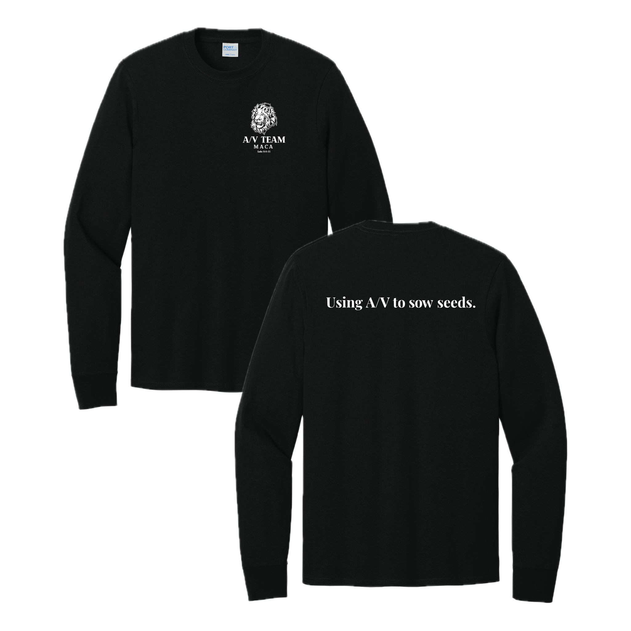 MACA079 - Black A/V Long Sleeve Tee