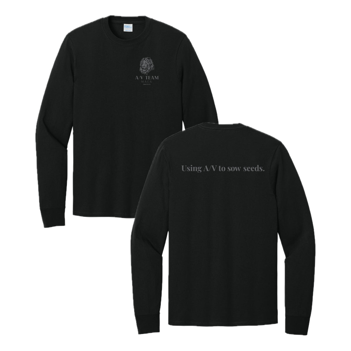 MACA079 - Black A/V Long Sleeve Tee