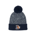 LCCSSH04-22 Navy/Silver Heather Pom Beanie