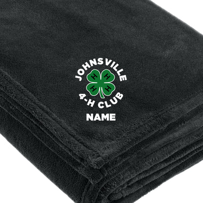 J4HC-14  Logo Oversized Graphite Fleece Blanket