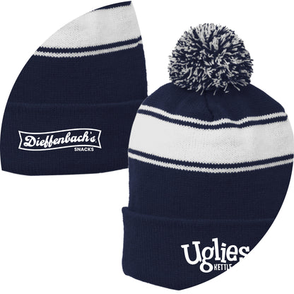 DBACH014 Navy/White Palm Beanie