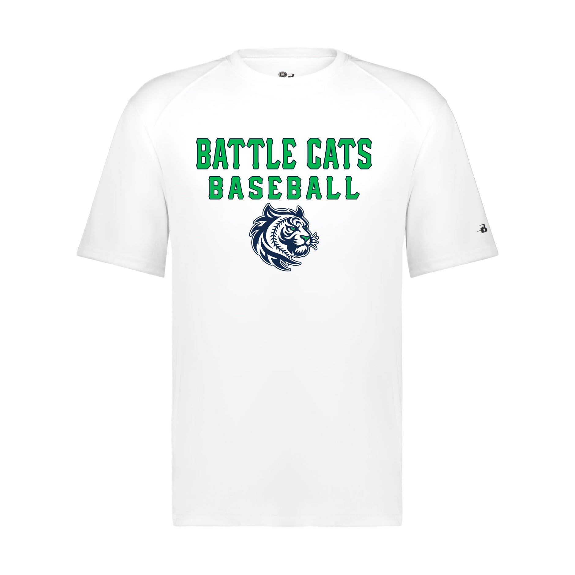 BTBSH03 - 10 White Battle Cats Performance Short Sleeve Tee