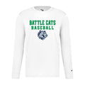 BTBSH03 - 17 White Battle Cats Performance Long Sleeve Tee