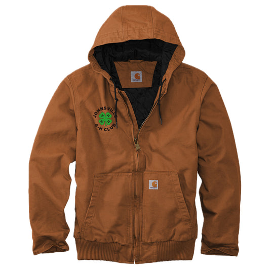 J4HC-11  Logo Hooded Carhartt Duck Jacket