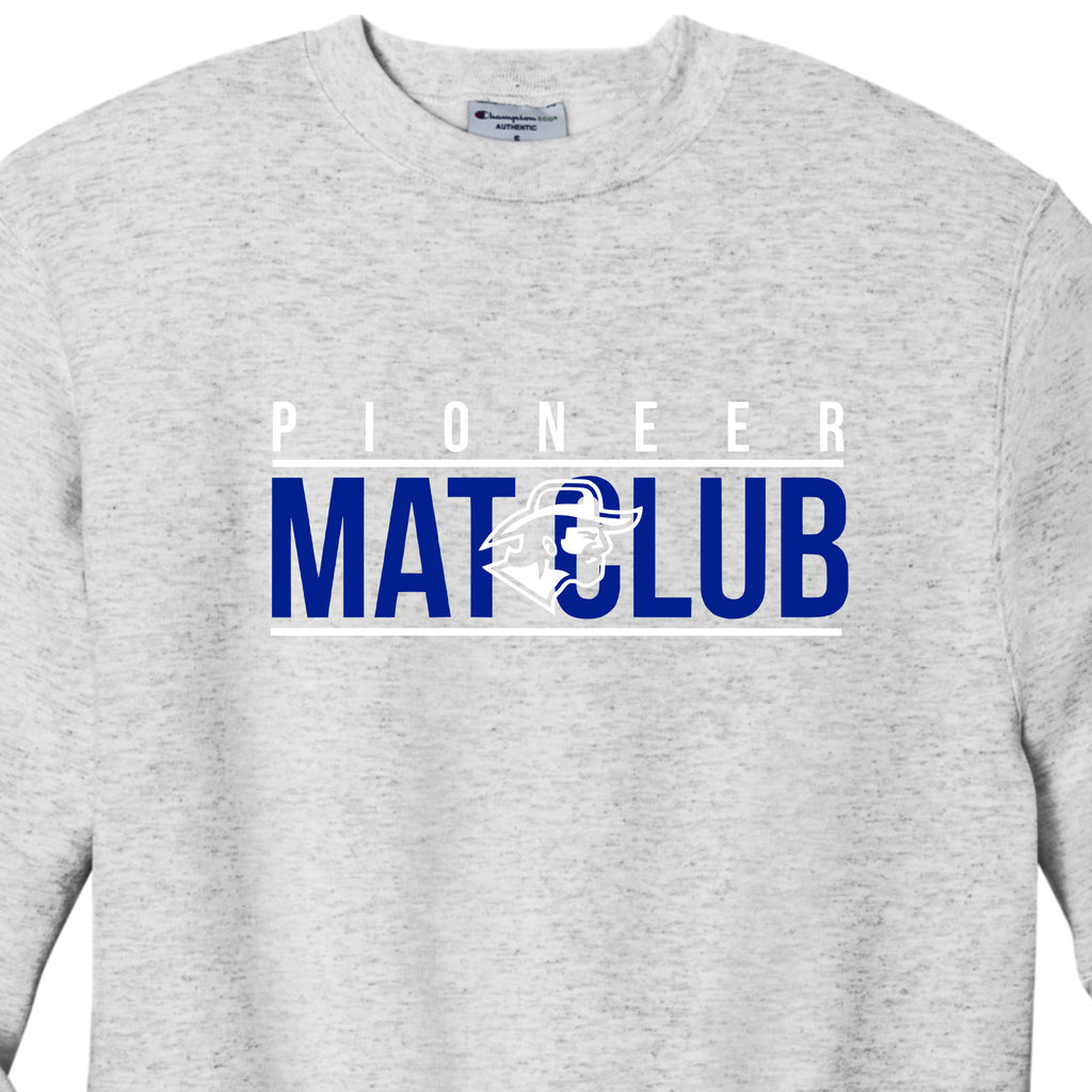PMCSH208 Silver Grey Champion Crew Neck Sweatshirt