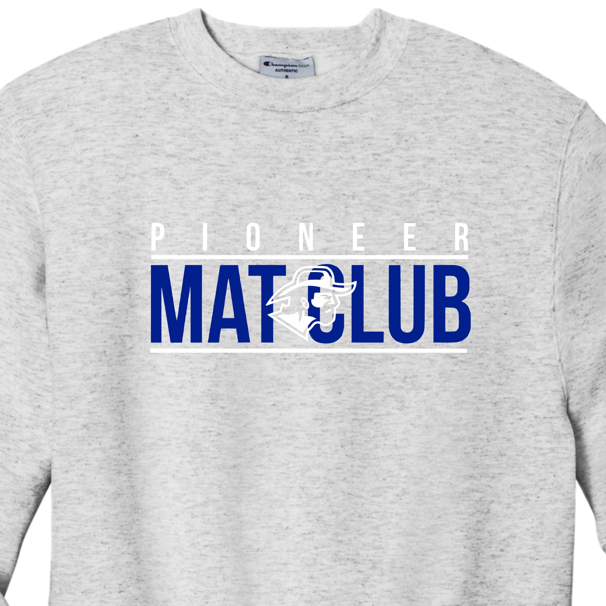 PMCSH208 Silver Grey Champion Crew Neck Sweatshirt