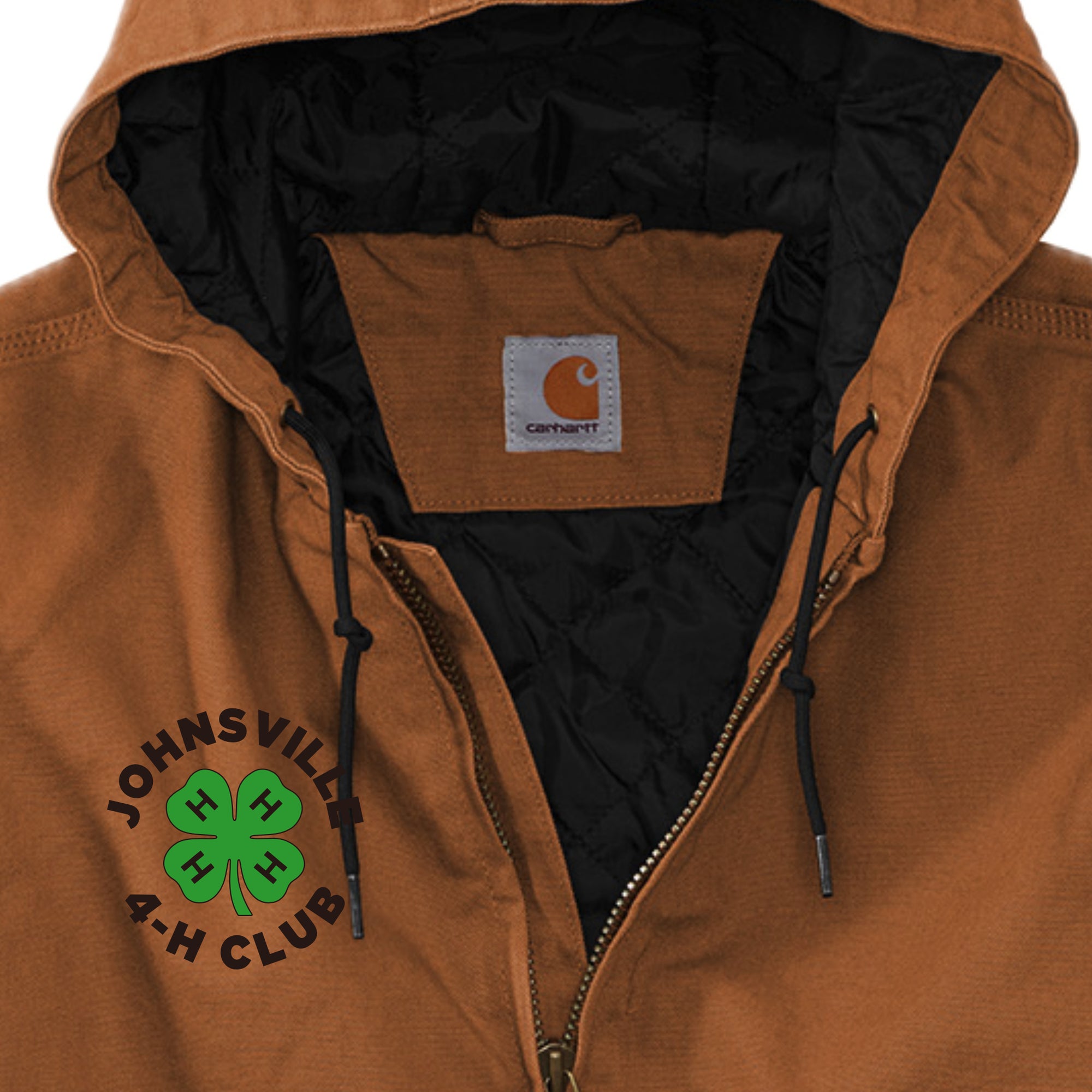J4HC-11  Logo Hooded Carhartt Duck Jacket