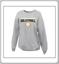 LMHVB01 - 017 Ladies Grey Curved Bottom Crew Sweatshirt
