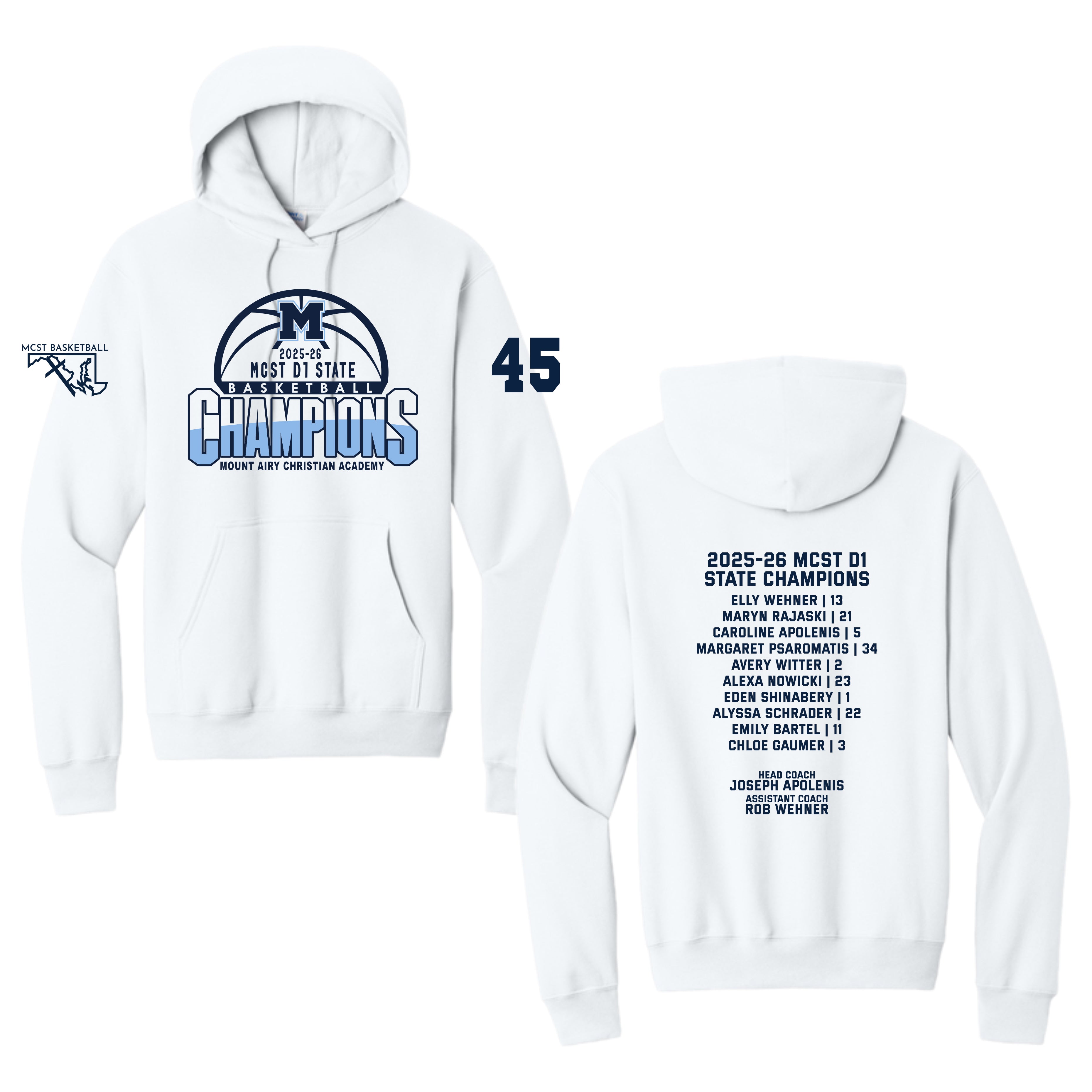 MACA098 Girls D1 State Champ Hoody