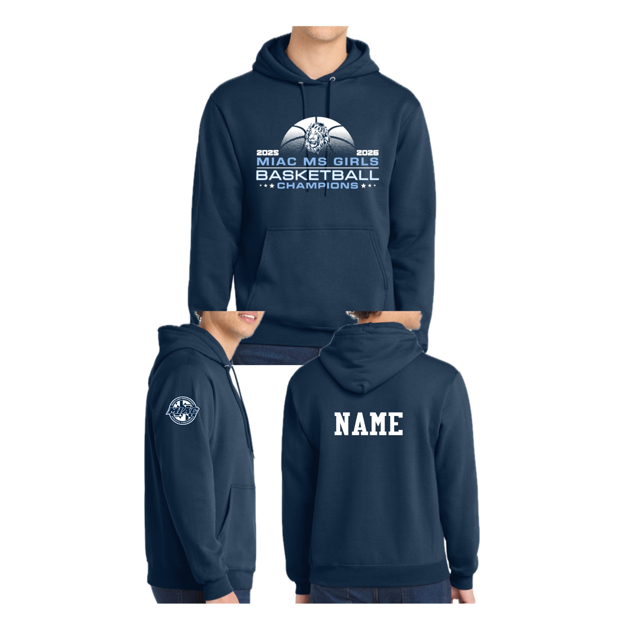 MACA096 Navy MS Girls Champions Hoody