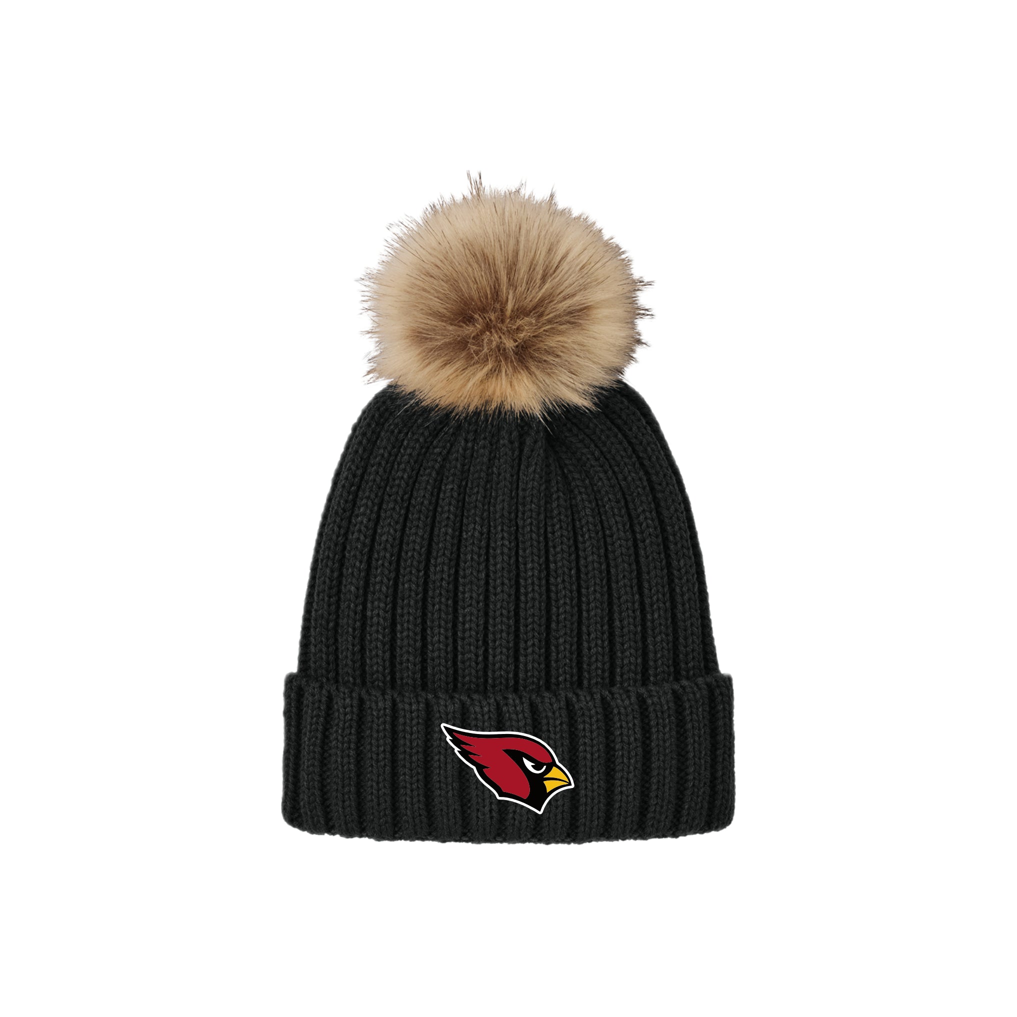 PGASH02-25 Black Faux Fur Beanie