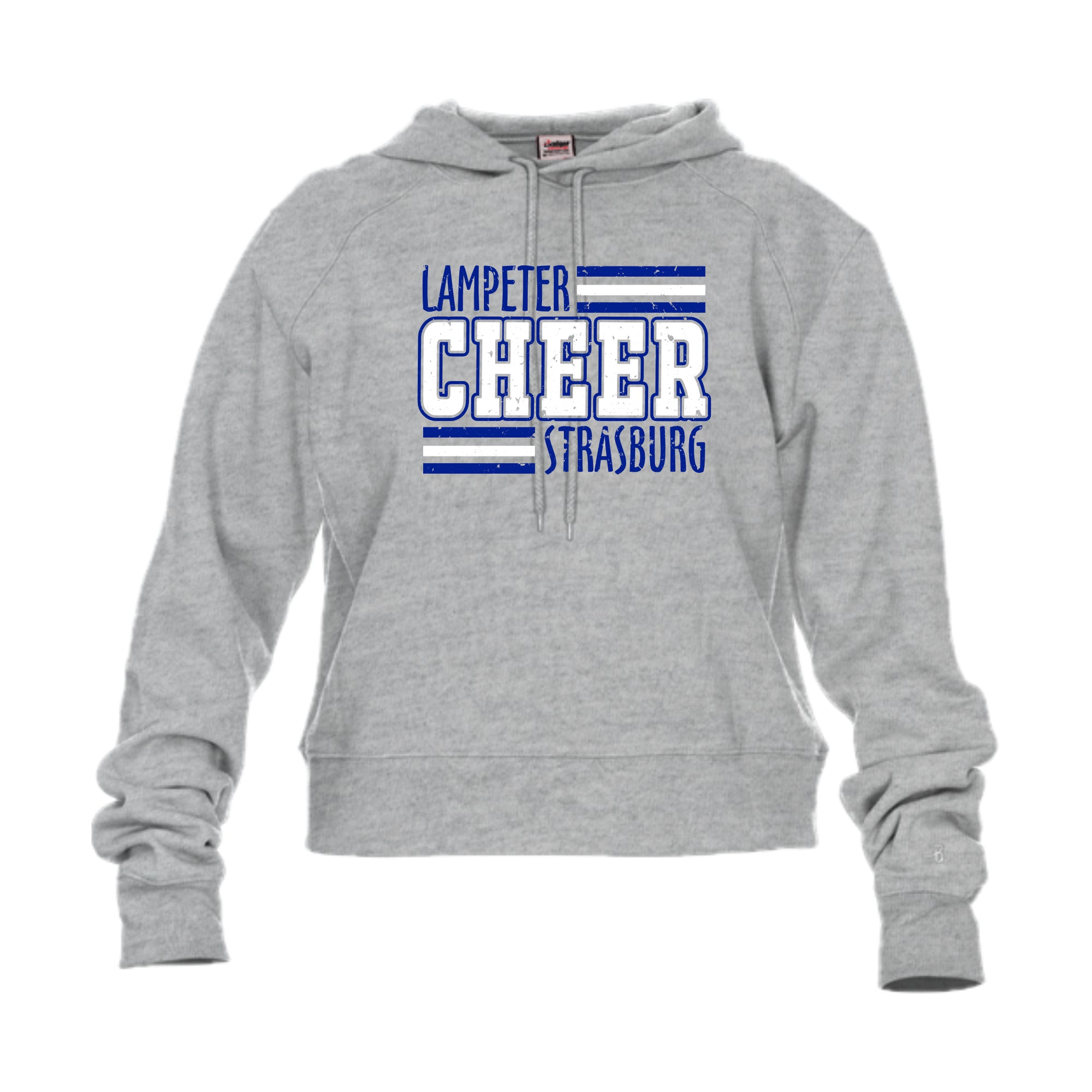 LSCH-18-2 Women's Oxford Grey Crop Hoody