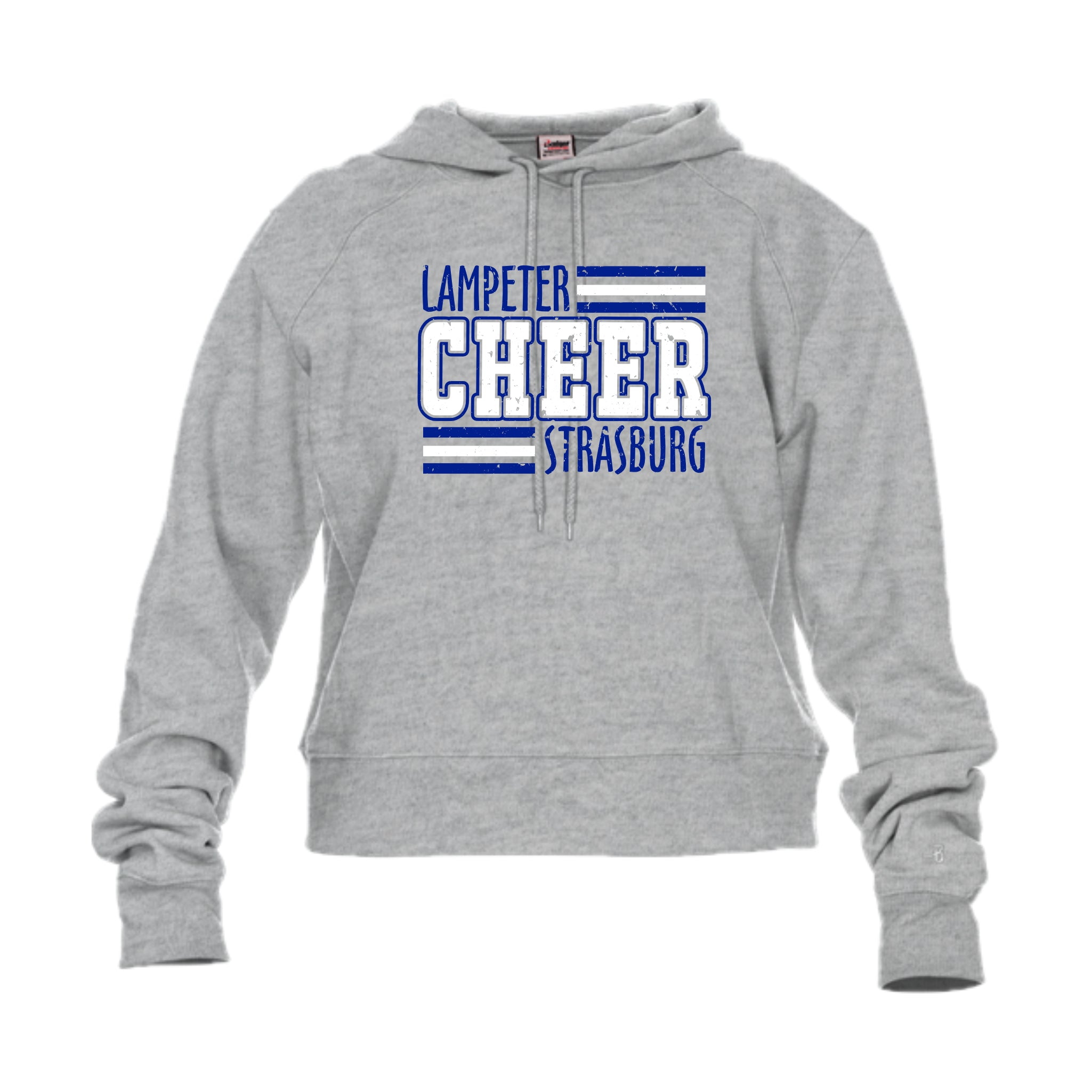 LSCH-18-2 Women's Oxford Grey Crop Hoody