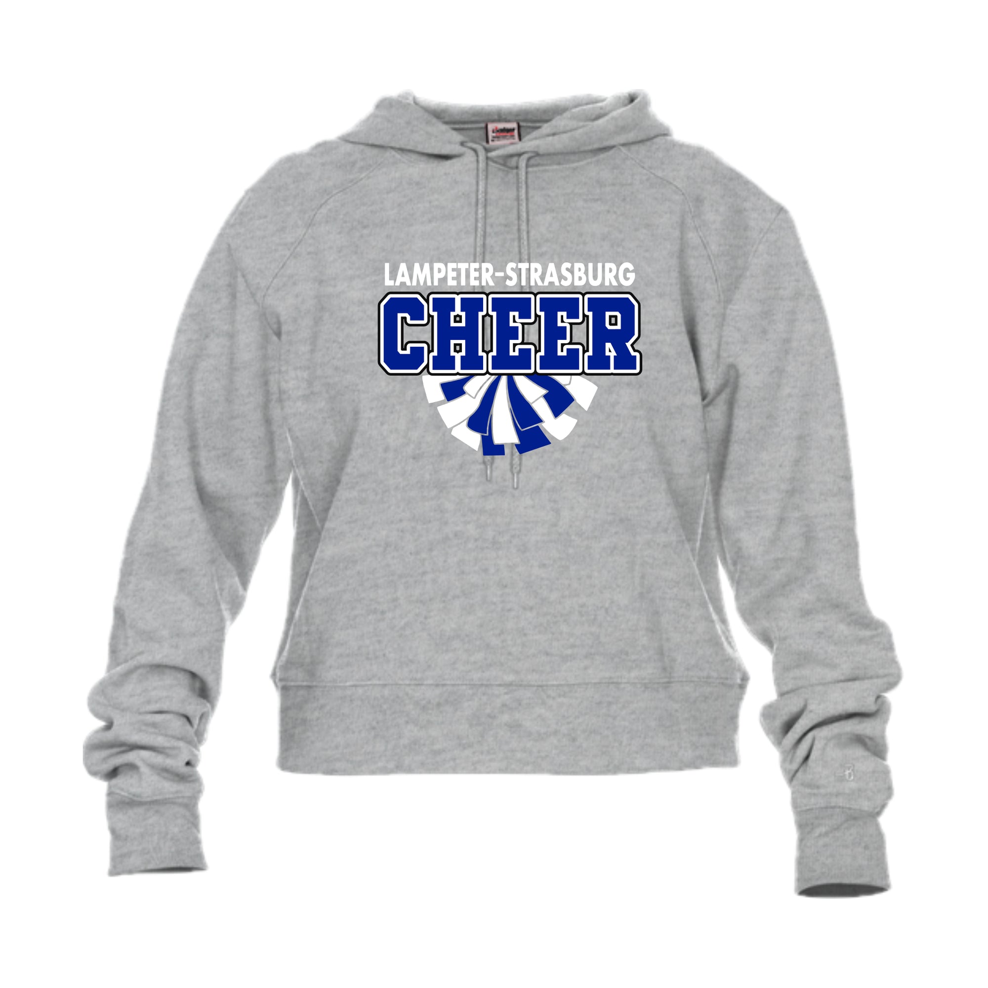 LSCH-18 Women's Oxford Grey Crop Hoody