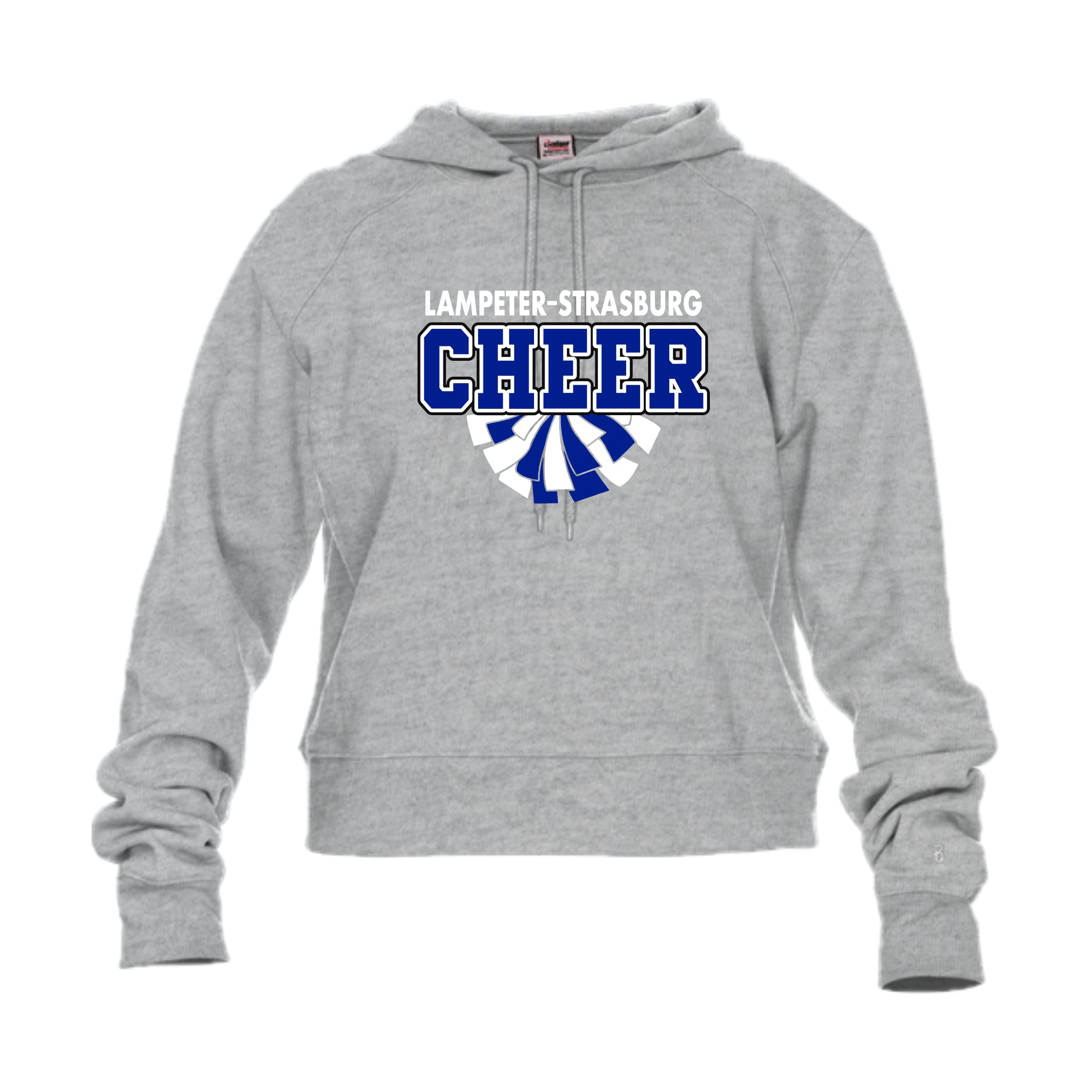 LSCH-18 Women's Oxford Grey Crop Hoody