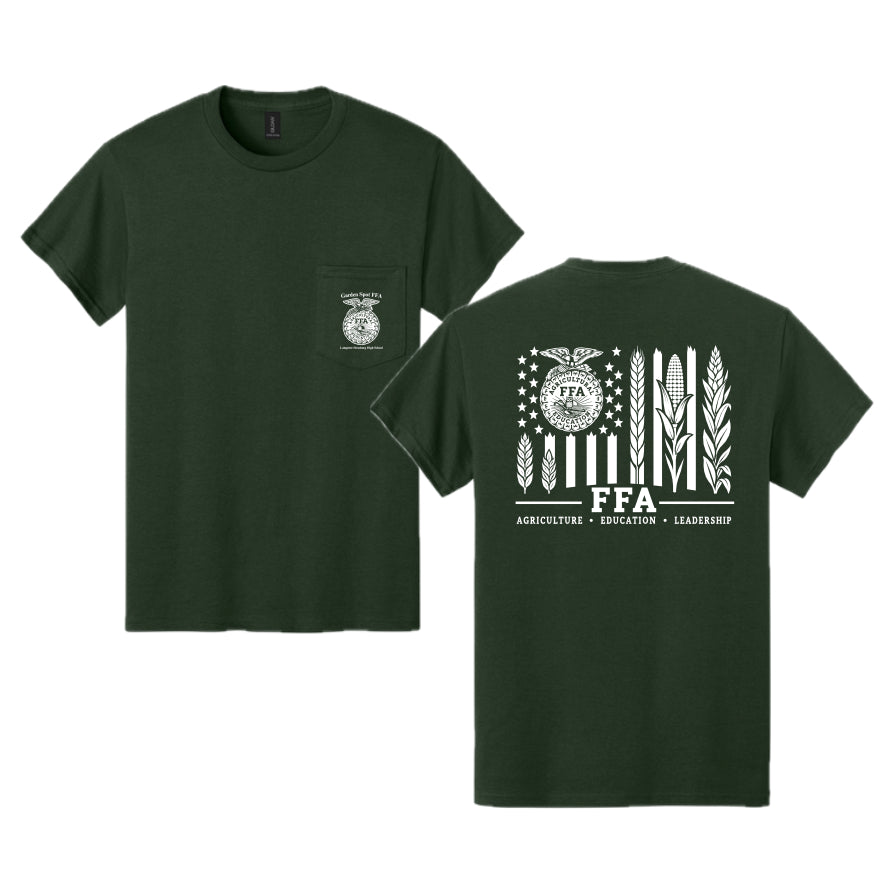 GSFFASH03 - 02 Forest Green Short Sleeve Pocket Tee