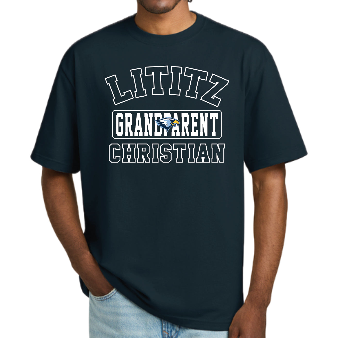 LCS089 - Mom/Dad/Grandparent Navy Eagle Tee