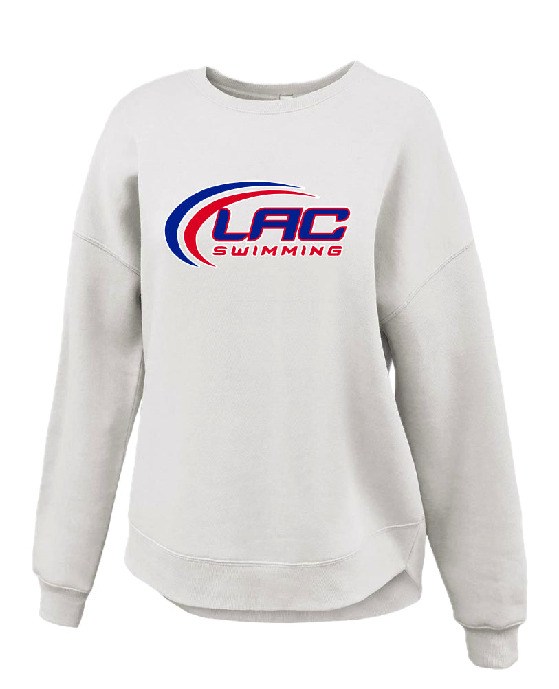 LACSH006-09 Women's White Crewneck