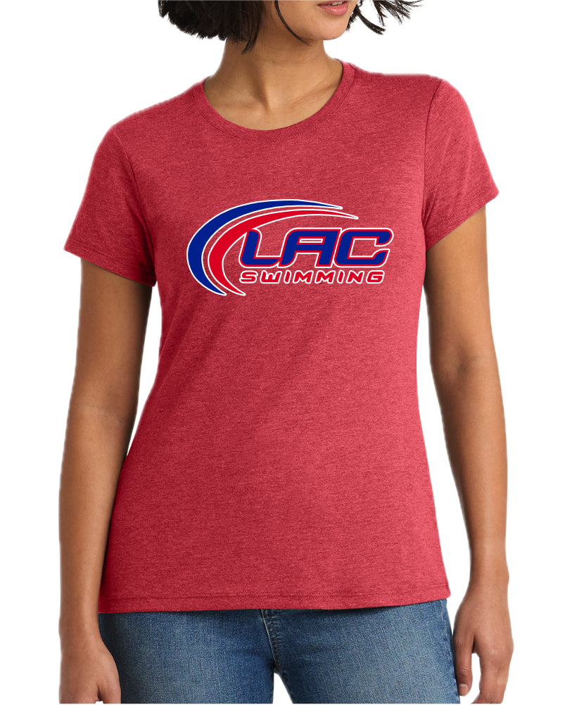 LACSH006-02 Women's Red Frost Triblend Tee