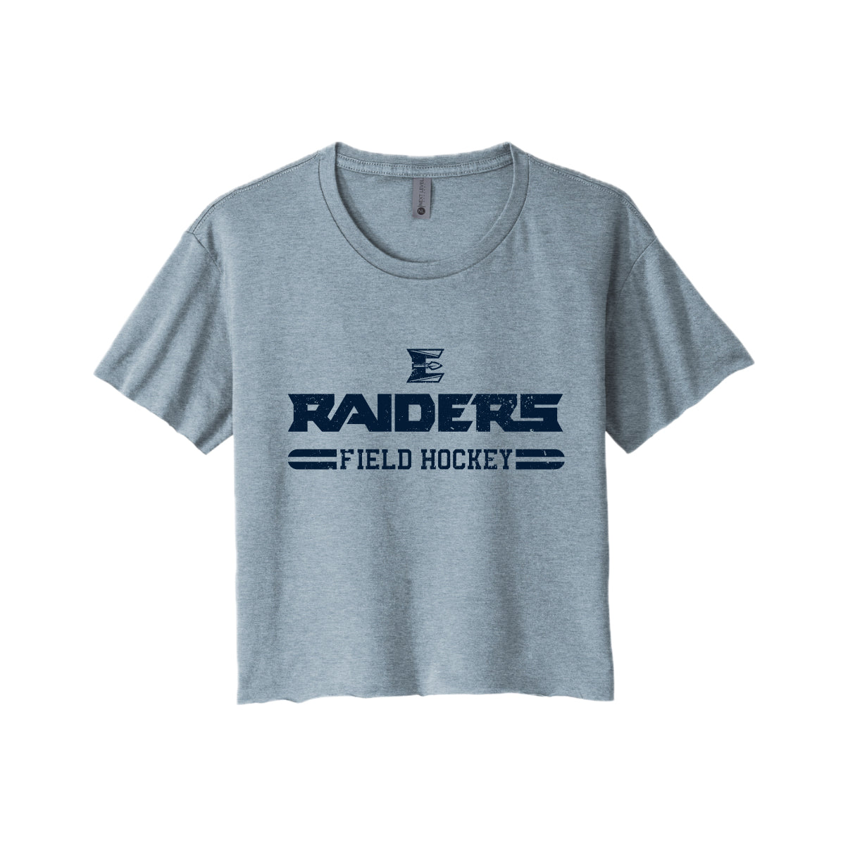 EFH03-24 Next Level Women's Stonewashed Denim Crop Tee