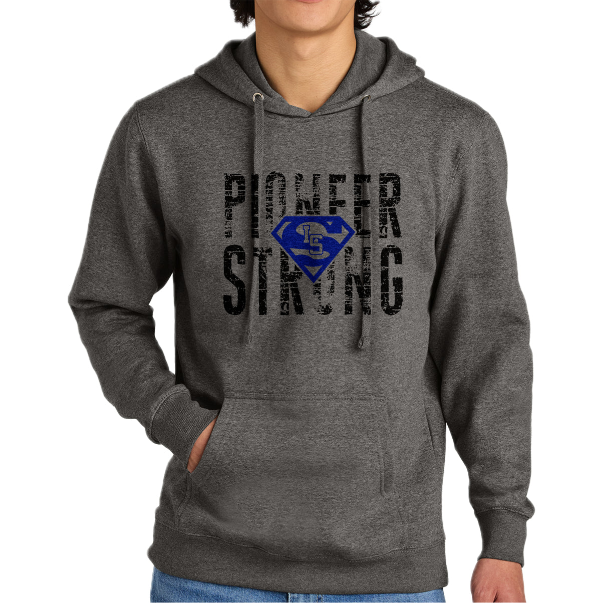 PS002-10 Grey Frost Hooded Sweatshirt