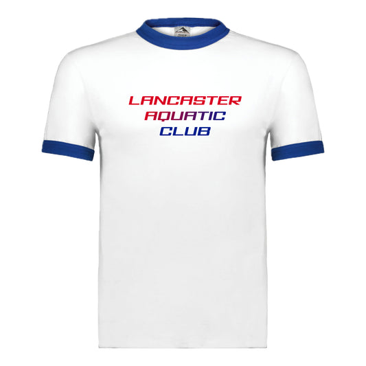 LACSH002-21 White / Royal Ringer Short Sleeve Tee